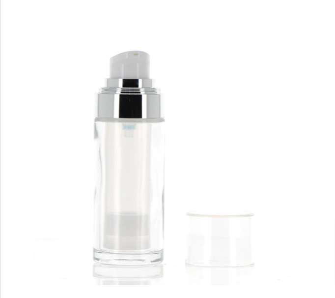 20/400, 50ml GLASS/PP/PE, Airless Treatment Pump Bottle